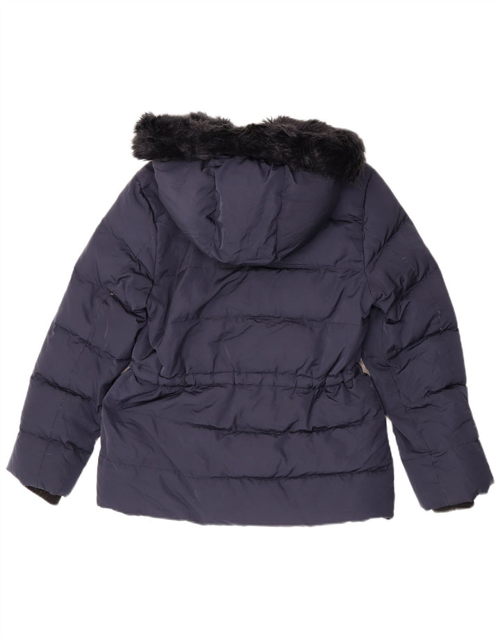 Giacca imbottita con cappuccio Zara per ragazze 13-14 anni in poliestere blu navy