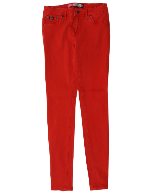 Jeans Superdry Alexa Jeggings da donna W28 L32 cotone rosso