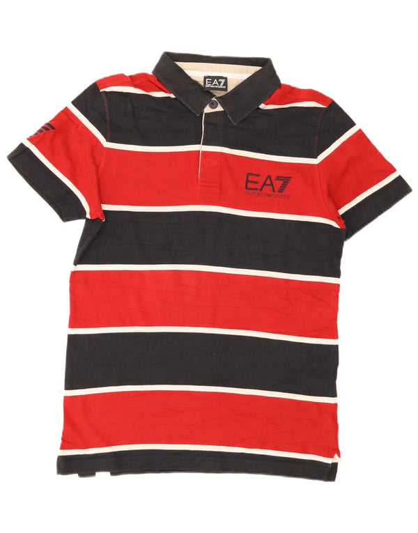 Polo da rugby grafica da uomo Emporio Armani piccola a righe multicolore