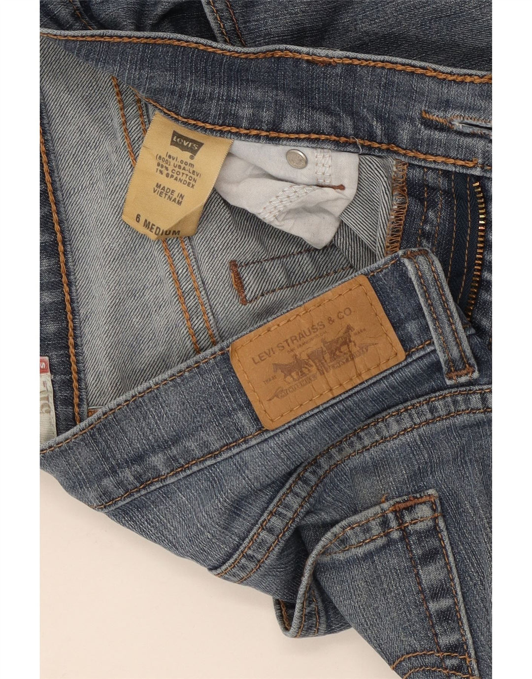 Jeans Levi's 515 Bootcut da donna US 6 medio W30 L31 cotone blu