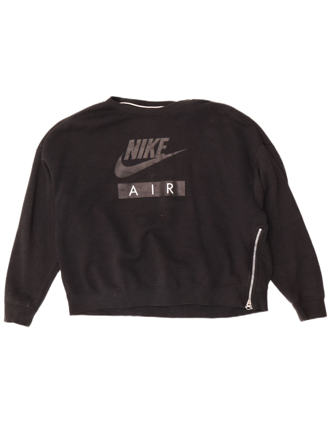Felpa oversize con grafica Nike Air da donna UK 16 grande nera