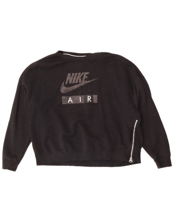 Felpa oversize con grafica Nike Air da donna UK 16 grande nera