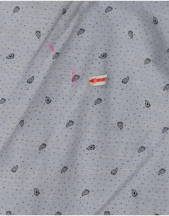 Camicia Zara da uomo dalla vestibilità comoda, grande, in cotone cachemire blu