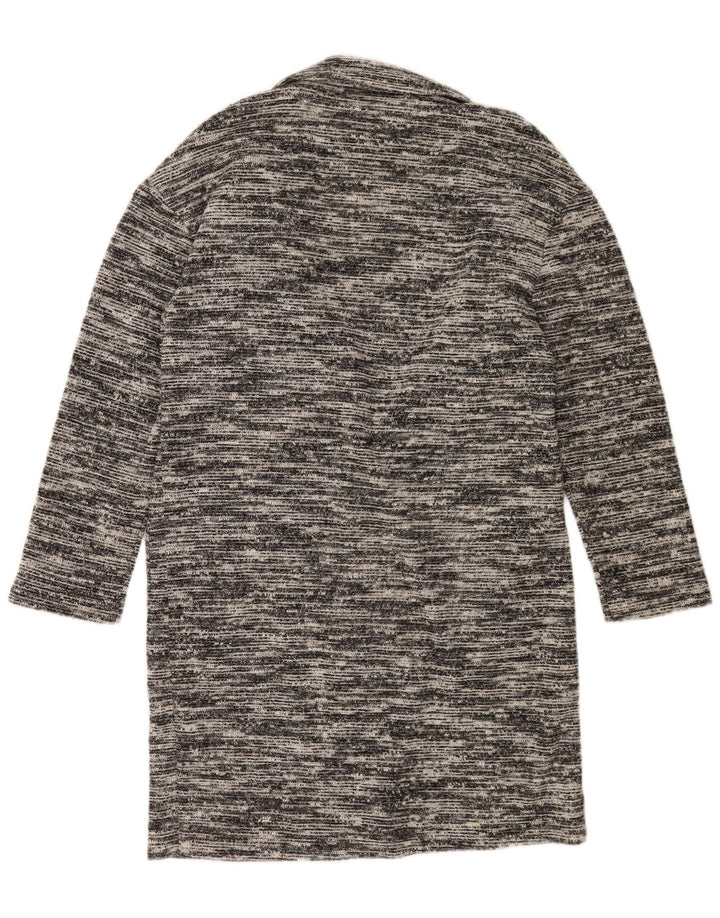 Maglione cardigan lungo da donna Marks & Spencer UK 12 Grigio medio chiazzato