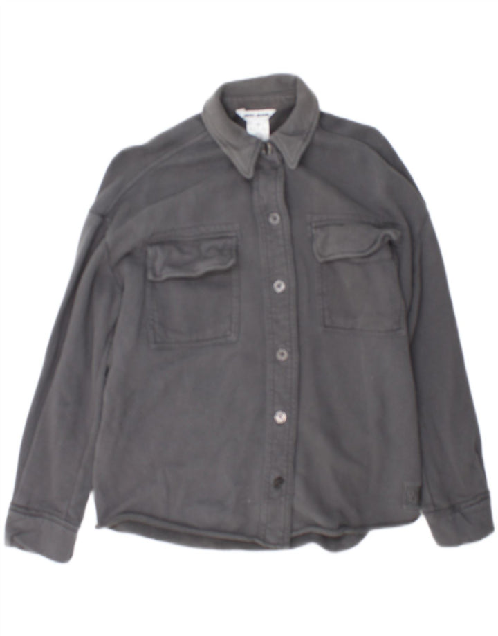 Camicia oversize da donna Dkny Overshirt UK 2 2XS Cotone grigio