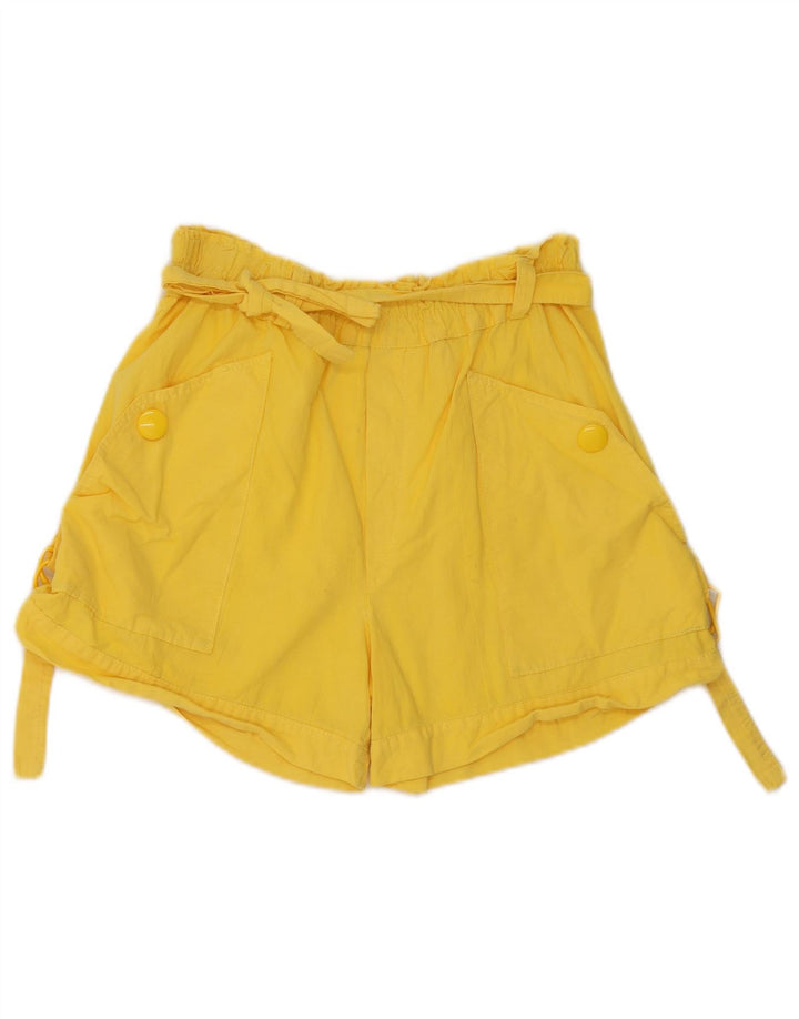 Pantaloncini cargo vintage da donna W28 medi gialli