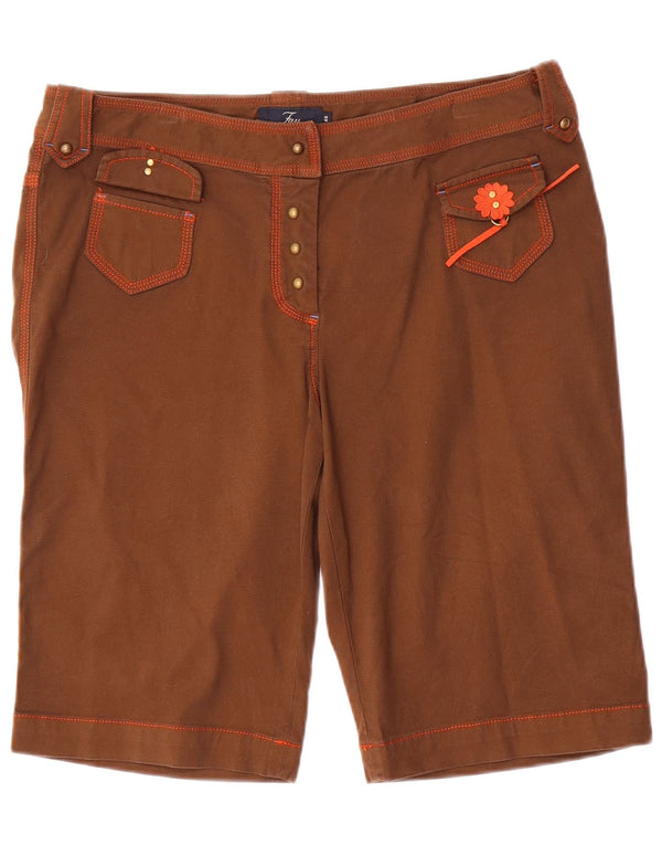 Pantaloncini casual da donna Fay IT 46 Large W32 Marrone Cotone