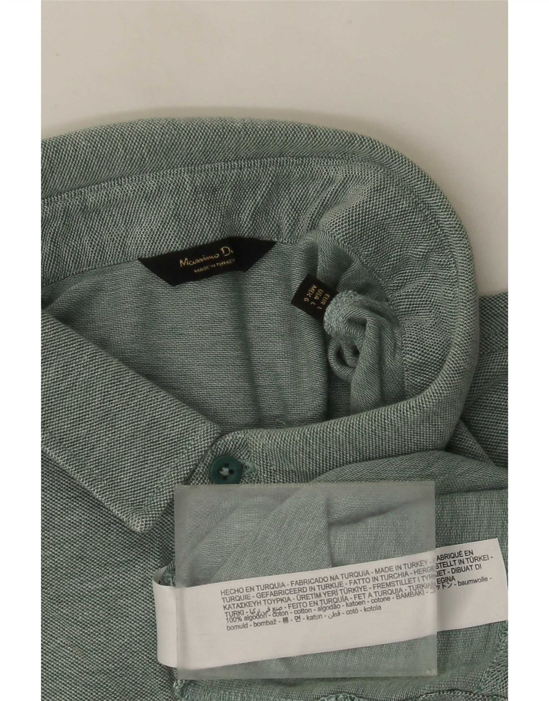 Polo Uomo Massimo Dutti Large Verde In Cotone