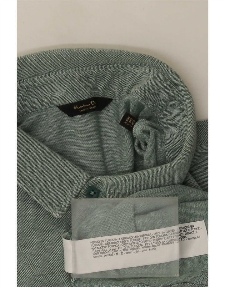 Polo Uomo Massimo Dutti Large Verde In Cotone
