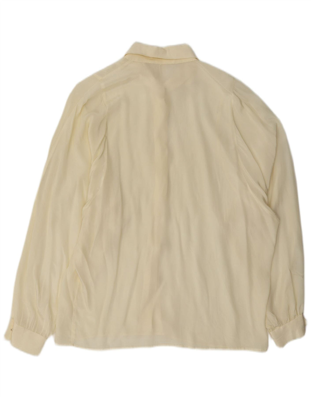Camicetta camicia vintage da donna UK 16 grande bianco sporco