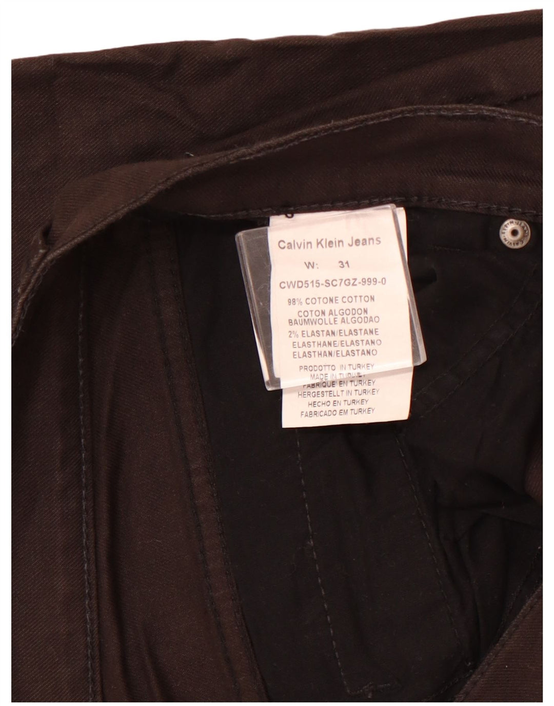 Bermuda da donna Calvin Klein W31 in cotone marrone medio