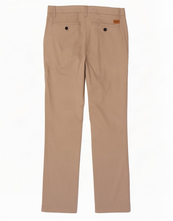 Pantaloni chino slim fit da uomo Timberland W30 L32 in cotone beige