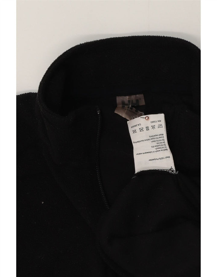 Maglione in pile da uomo HELLY HANSEN con collo con zip, poliestere nero medio
