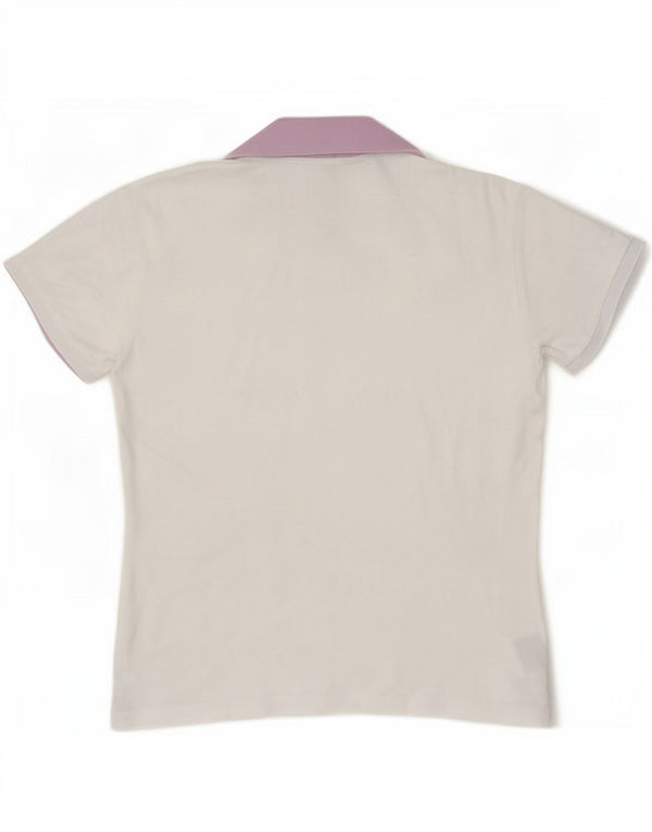 Polo Kappa da donna UK 18 XL cotone bianco
