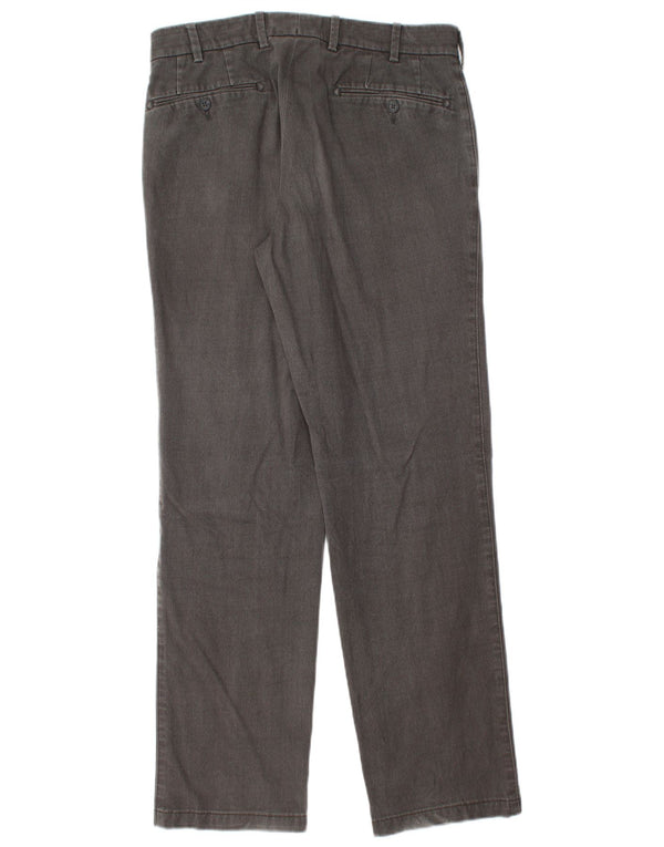 Pantaloni da abito dritti da uomo Bugatti IT 46 Small W32 L30 Cotone a quadri grigi
