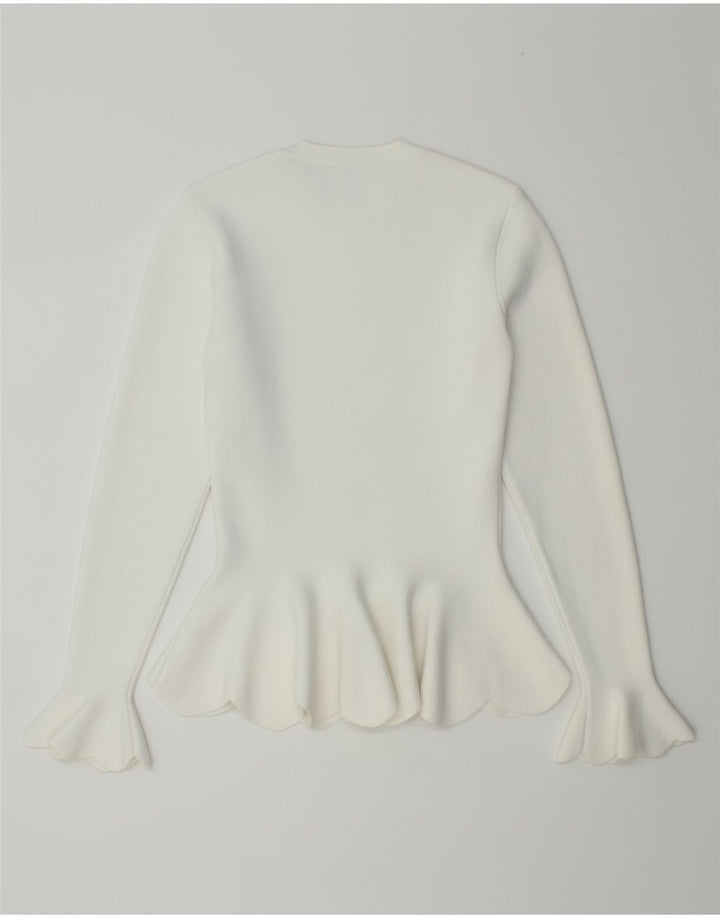 Maglione maglione girocollo da donna Ted Baker taglia 0 2XS viscosa bianca