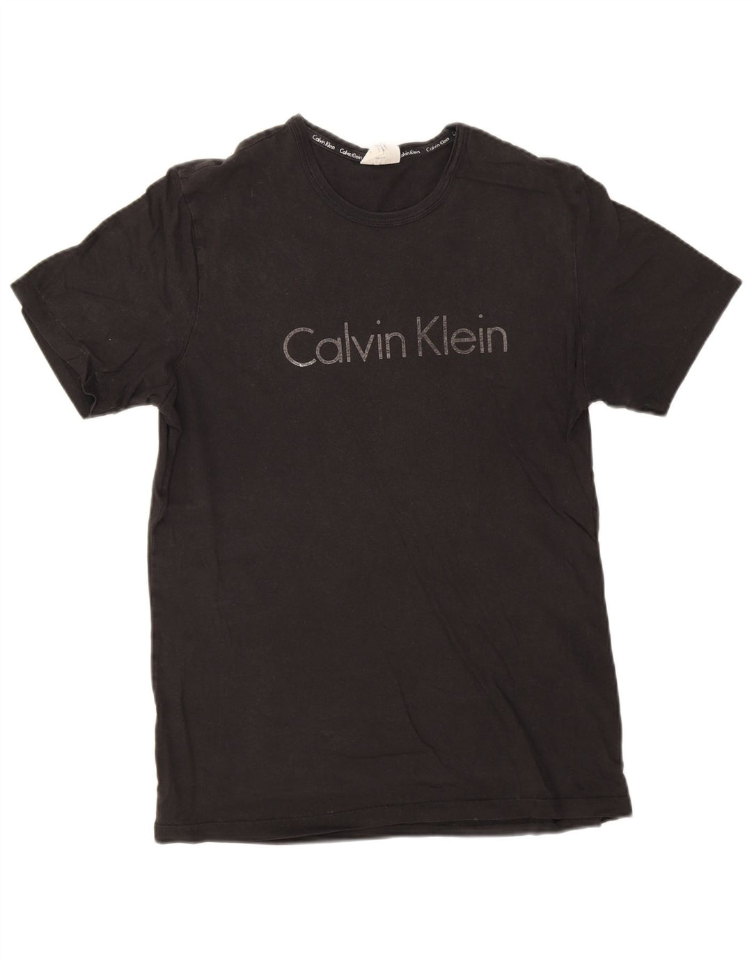 T-shirt grafica da uomo Calvin Klein Top in cotone nero medio