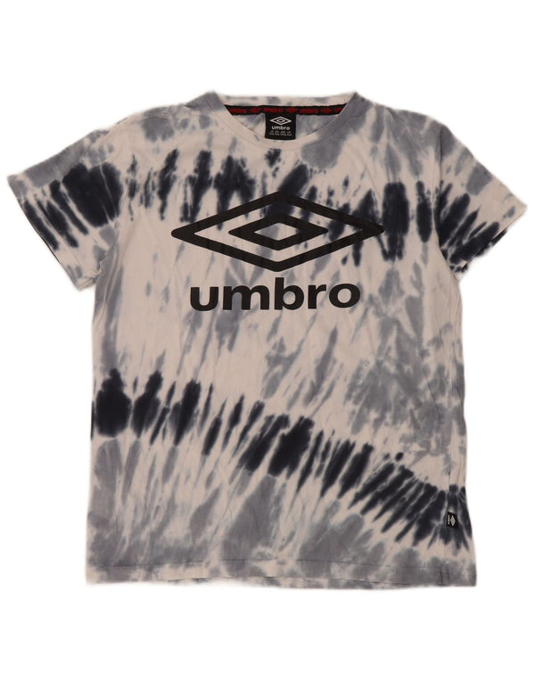 T-shirt grafica per ragazzi UMBRO Top 15-16 anni 2XL Cotone tie-dye grigio