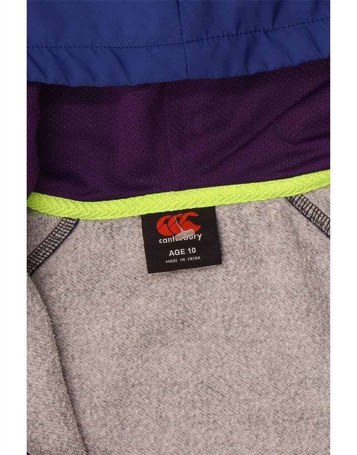 Felpa con cappuccio e zip per ragazzi CANTERBURY 9-10 anni, colore grigio block