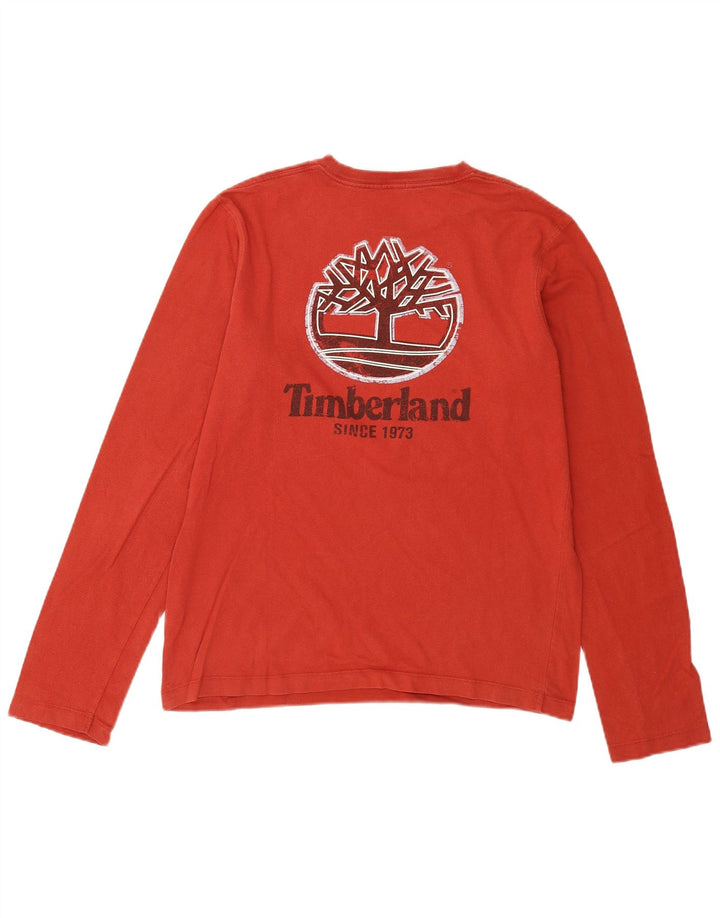Timberland Uomo Earthkeepers Graphic Top manica lunga cotone rosso medio