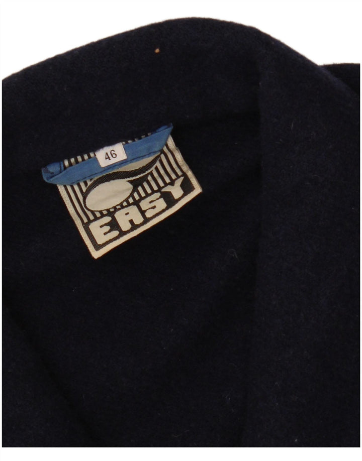 Giacca blazer da donna a 4 bottoni con maniche a 3/4 EASY IT 46 grande blu navy