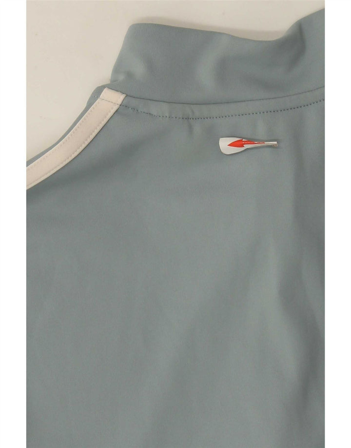 Top della tuta da ginnastica Adidas Aeroready Zip Neck da donna UK 16/18 Large Blu