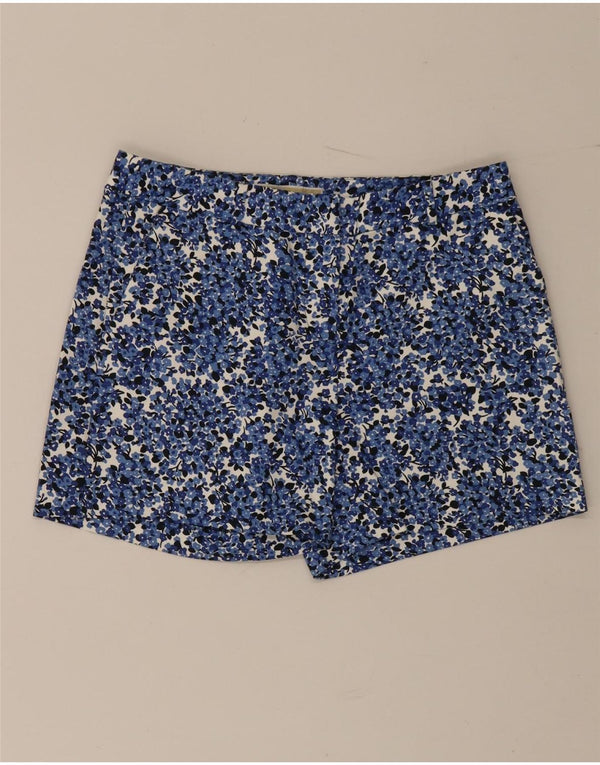 Michael Kors Womens Chino Shorts US 2 XS W30  Blue Floral Cotton