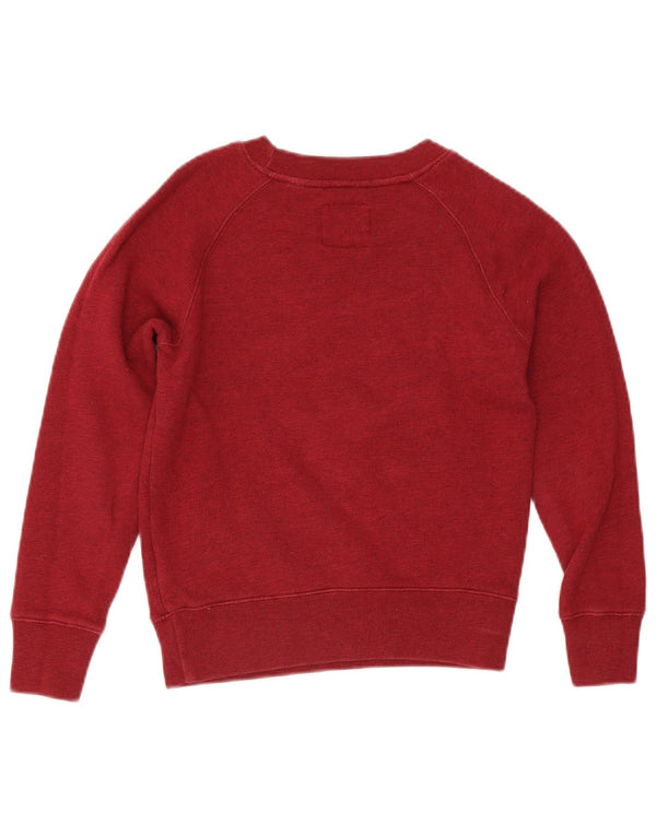 Felpa corta da donna Jack Wills UK 8 piccolo cotone bordeaux
