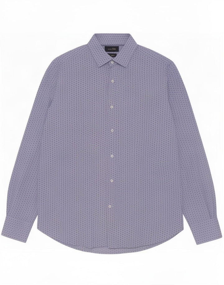Camicia da uomo Massimo Dutti taglia 40 15 3/4 cotone Paisley blu medio