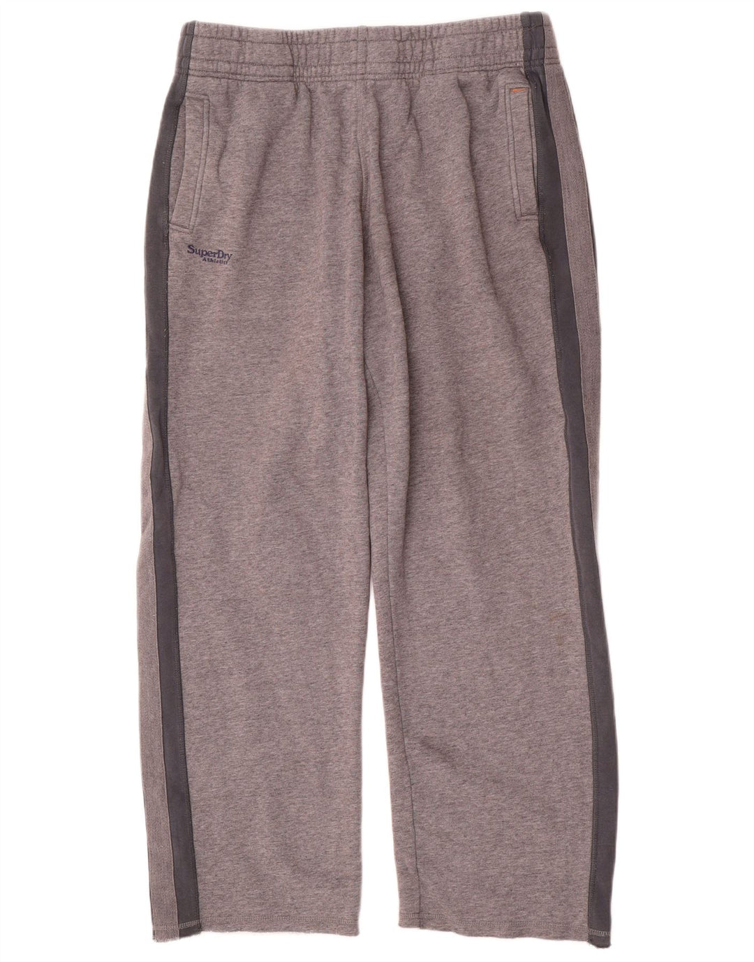 Pantaloni da tuta da uomo Superdry Large in cotone color block grigio