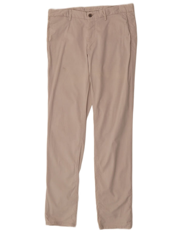 Pantaloni chino slim fit da uomo Massimo Dutti EU 42 Large W32 L32 Cotone grigio