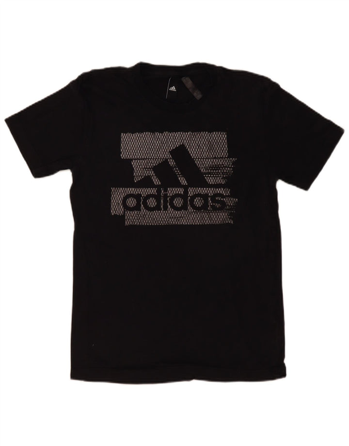 T-shirt grafica da uomo ADIDAS Top piccola in cotone nero