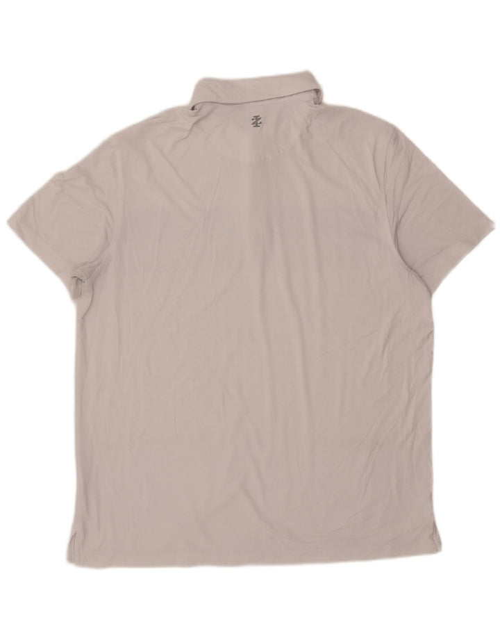 Polo da uomo IZOD grande in poliestere a righe bianche