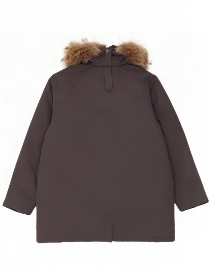 Parka Uomo con Cappuccio Astrolabio IT 50 Large Grigio Poliammide