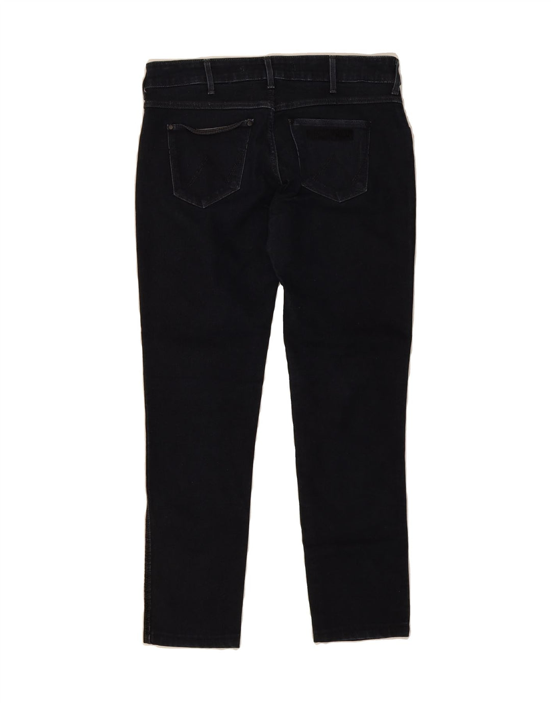 WRANGLER Womens Slim Jeans W30 L27 Navy Blue Check Vintage Wrangler and Second-Hand Wrangler from Messina Hembry 