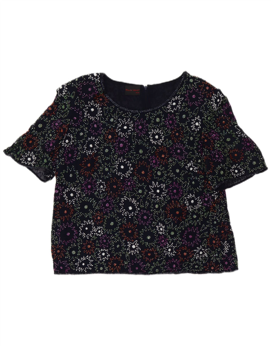 Camicetta da donna Frank Usher Top UK 20 2XL Poliestere floreale blu navy