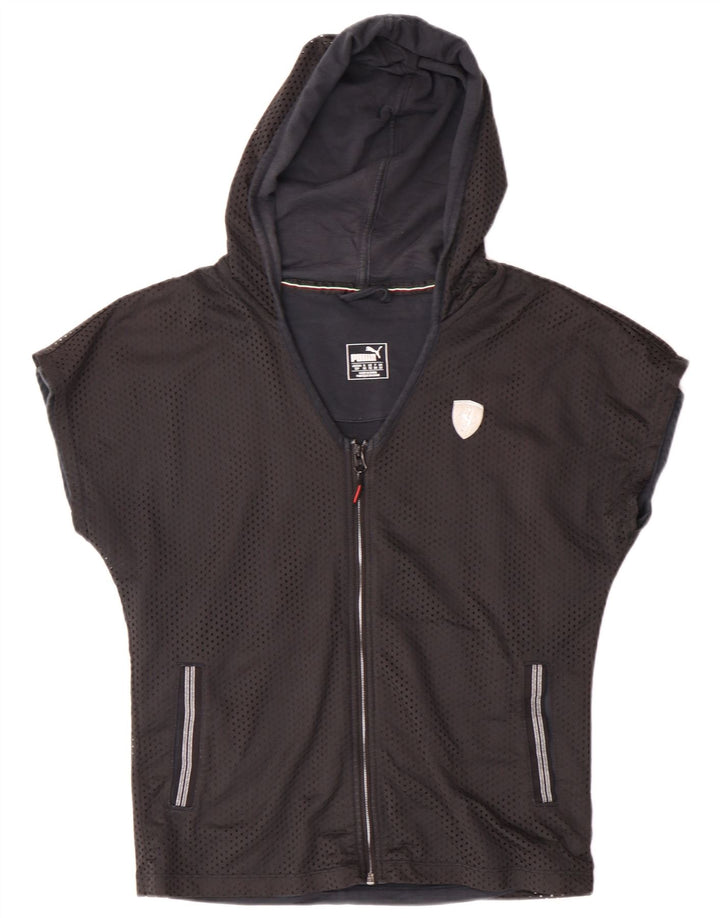 Giacca sportiva da donna a maniche corte con cappuccio Puma UK 10 Small Nera