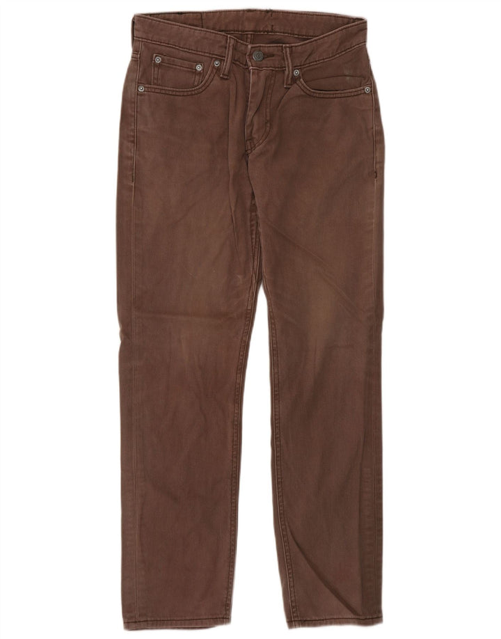 Levi's Uomo 511 Slim Jeans W28 L30 Cotone Marrone