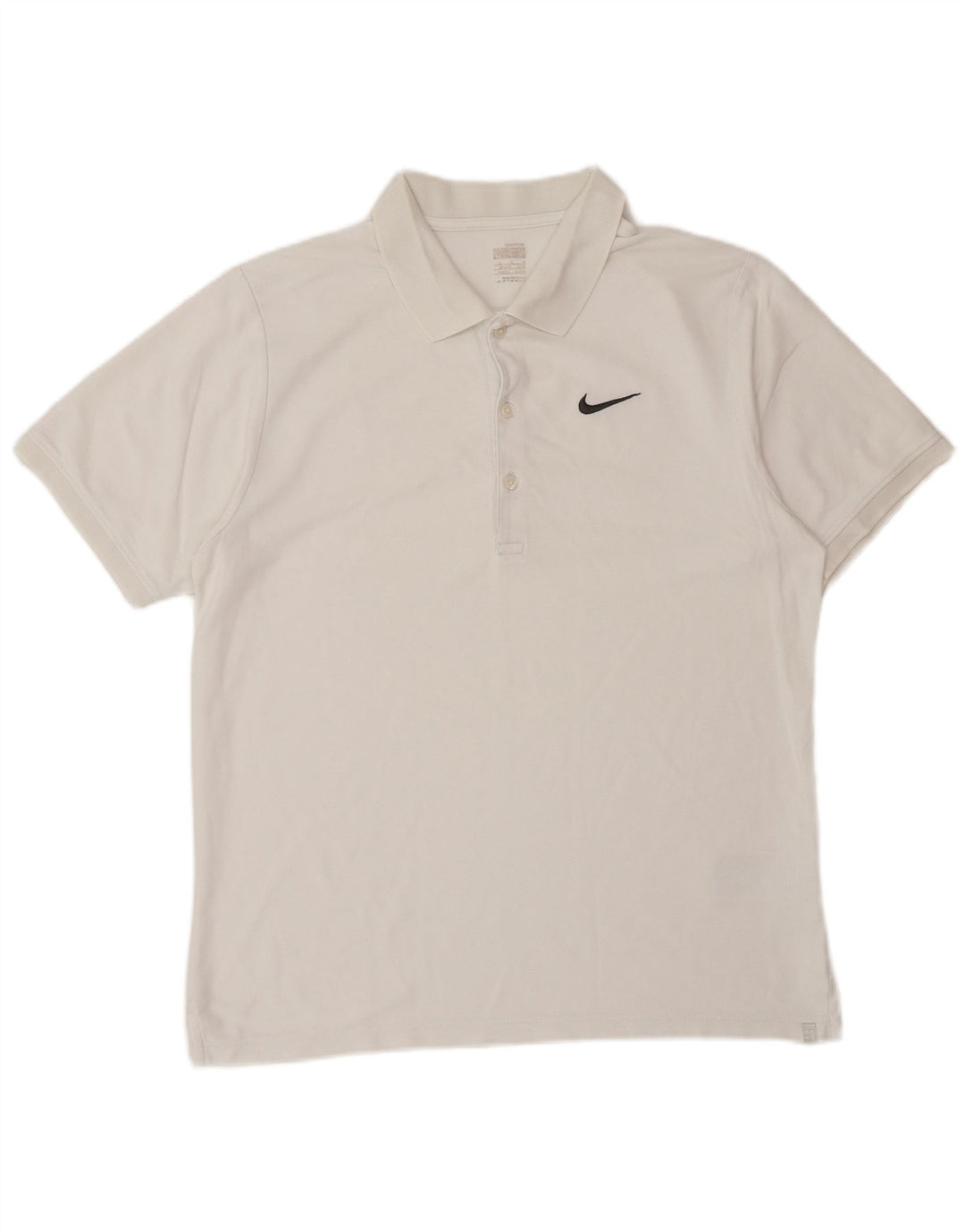 Polo NIKE da uomo in cotone bianco medio