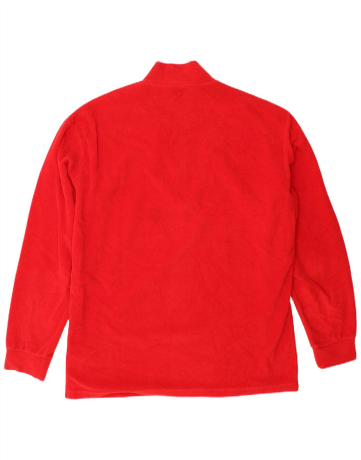 Maglione in pile da uomo FILA con zip e collo IT 54 XL rosso poliestere