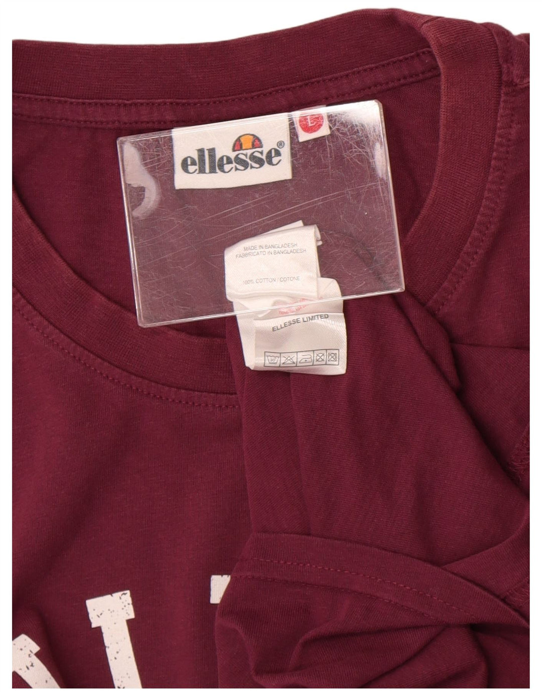 T-shirt grafica da uomo Ellesse Top grande in cotone marrone