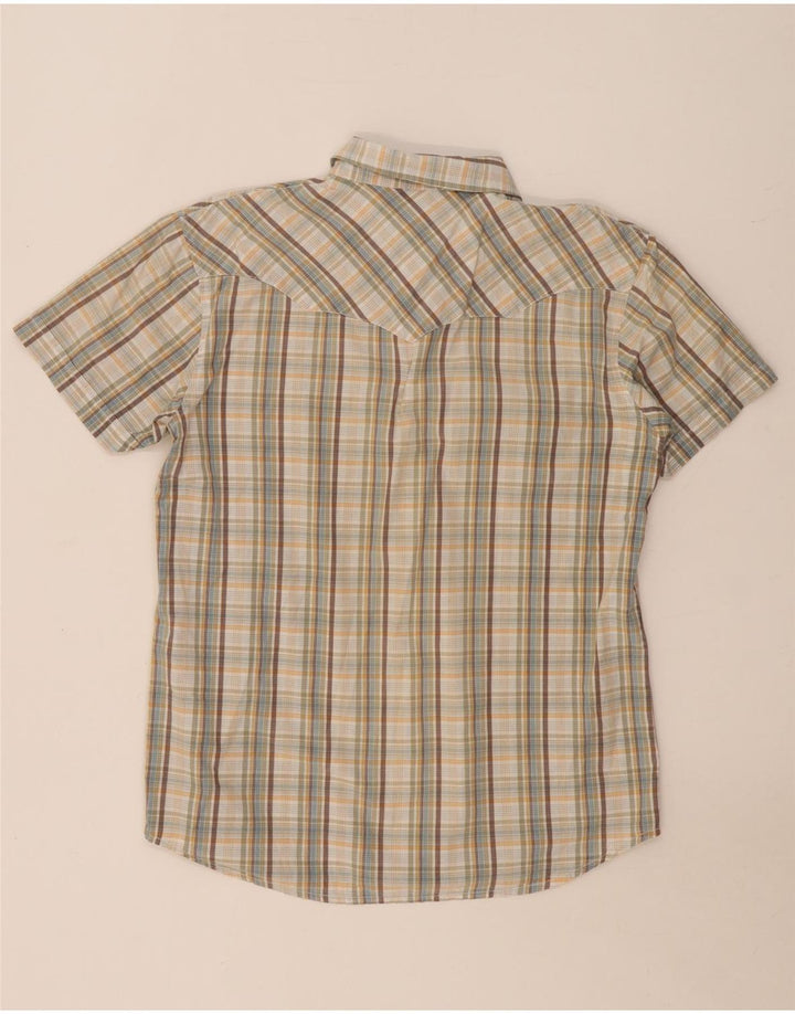 Camicia da uomo Wrangler a maniche corte vestibilità regolare a quadri multicolore medio