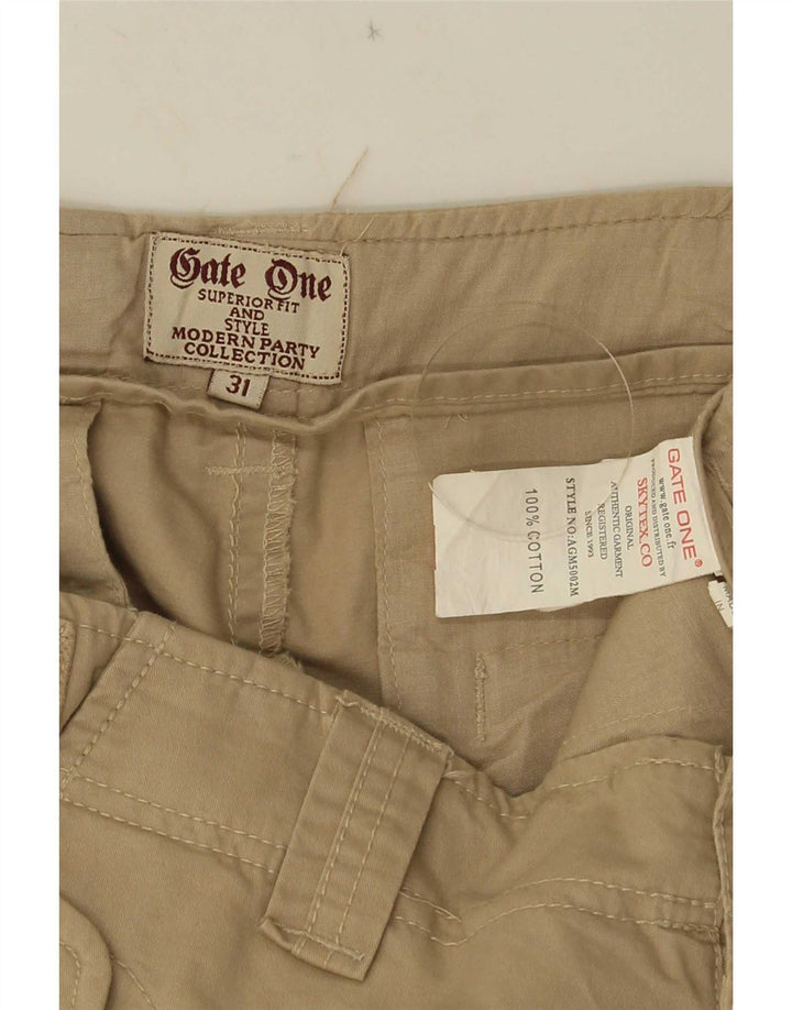 Pantaloncini cargo vintage da uomo W31 in cotone beige medio