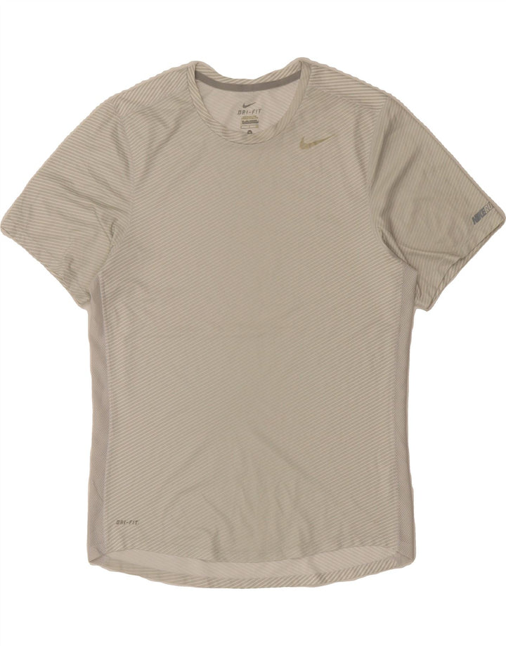 NIKE Mens Dri Fit T-Shirt Top Small Grey Pinstripe Vintage Nike and Second-Hand Nike from Messina Hembry 