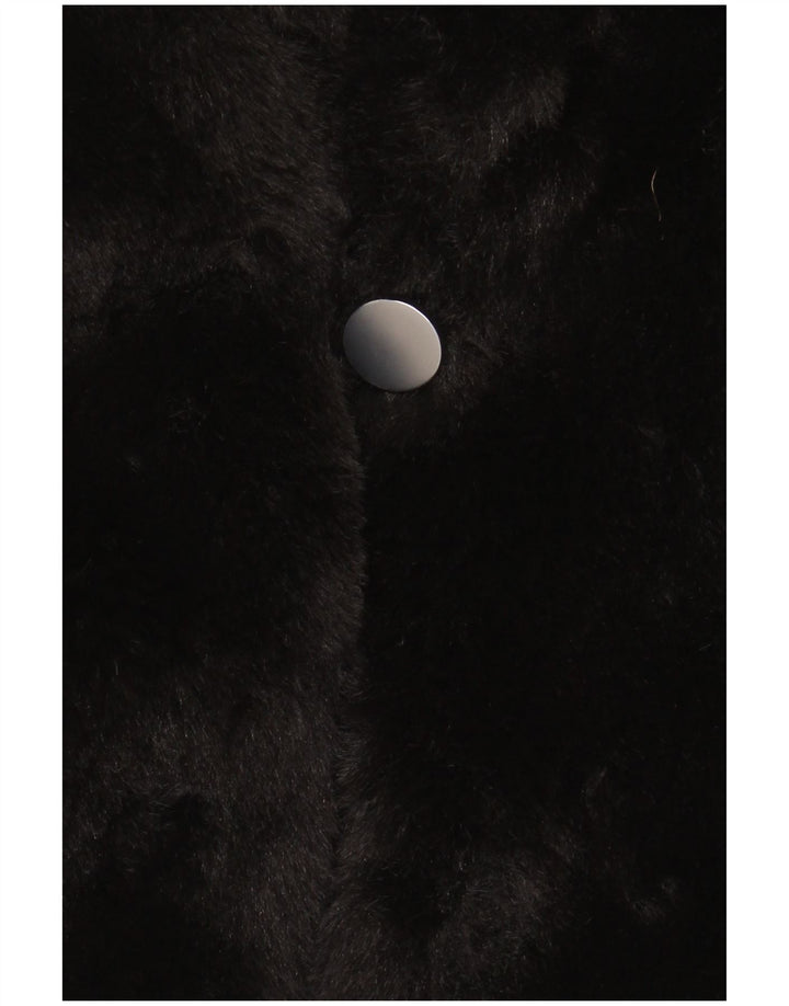 Giacca da donna in pelliccia sintetica Zara UK 6 XS poliestere nero