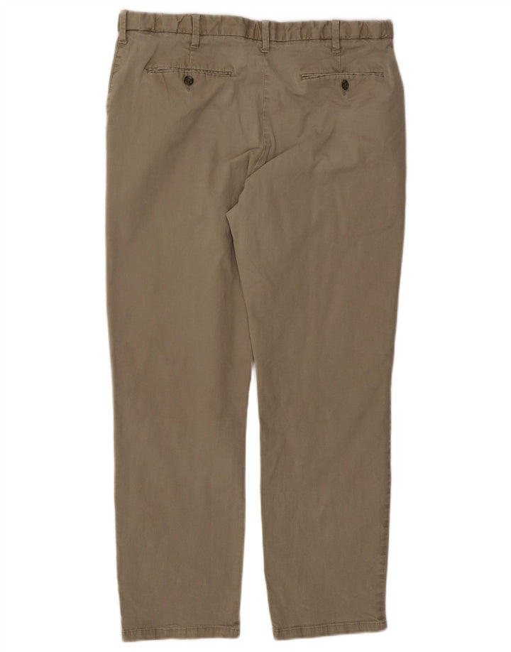 Pantaloni chino regolari dritti da uomo Marks & Spencer W38 L29 cotone beige