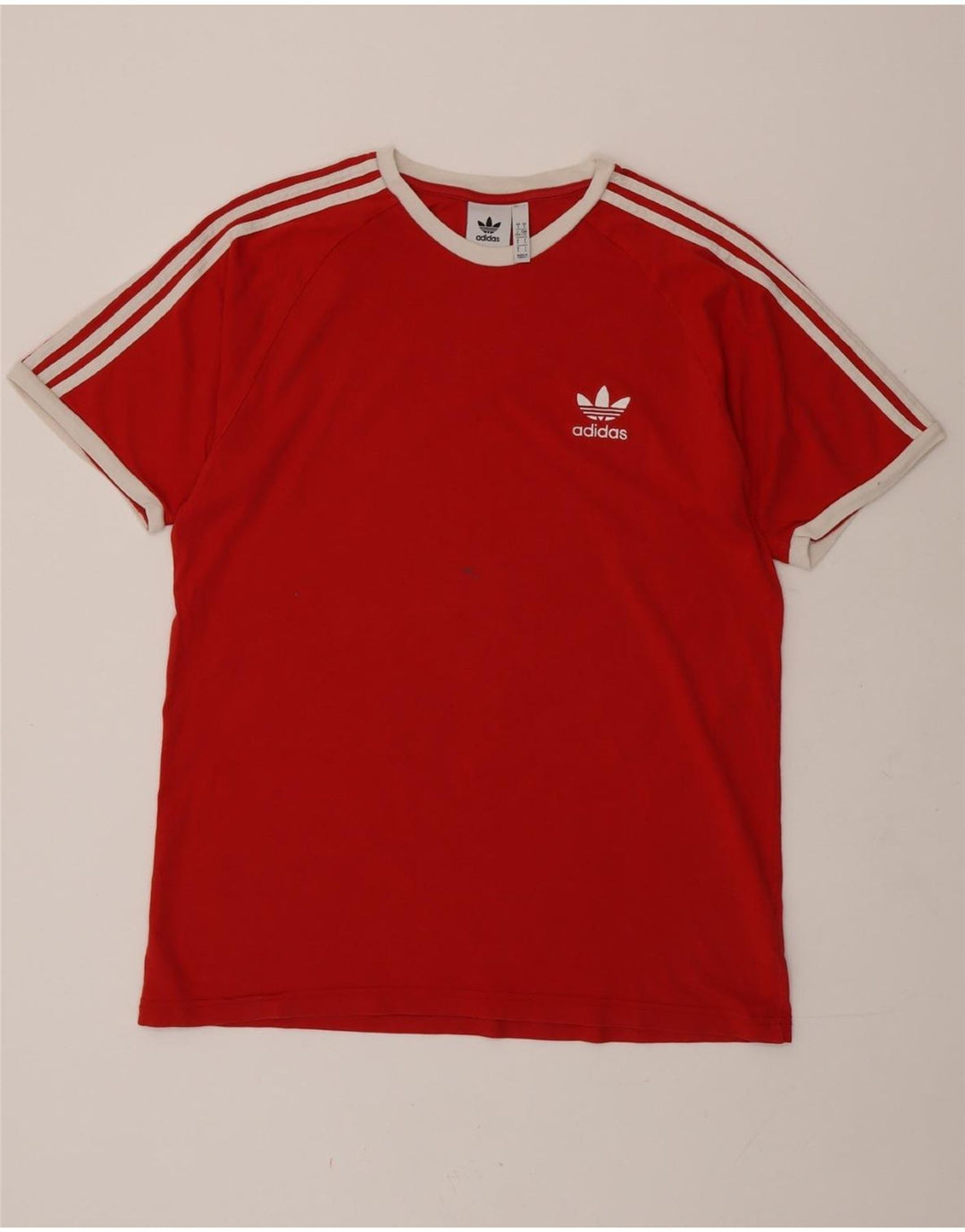 T-shirt da uomo ADIDAS Top grande rossa in cotone