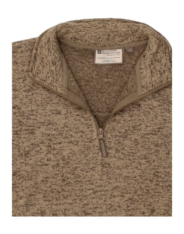 MOUNTAIN WAREHOUSE Mens Zip Neck Sweatshirt Jumper Small Grey Polyester Vintage Mountain Warehouse and Second-Hand Mountain Warehouse from Messina Hembry 