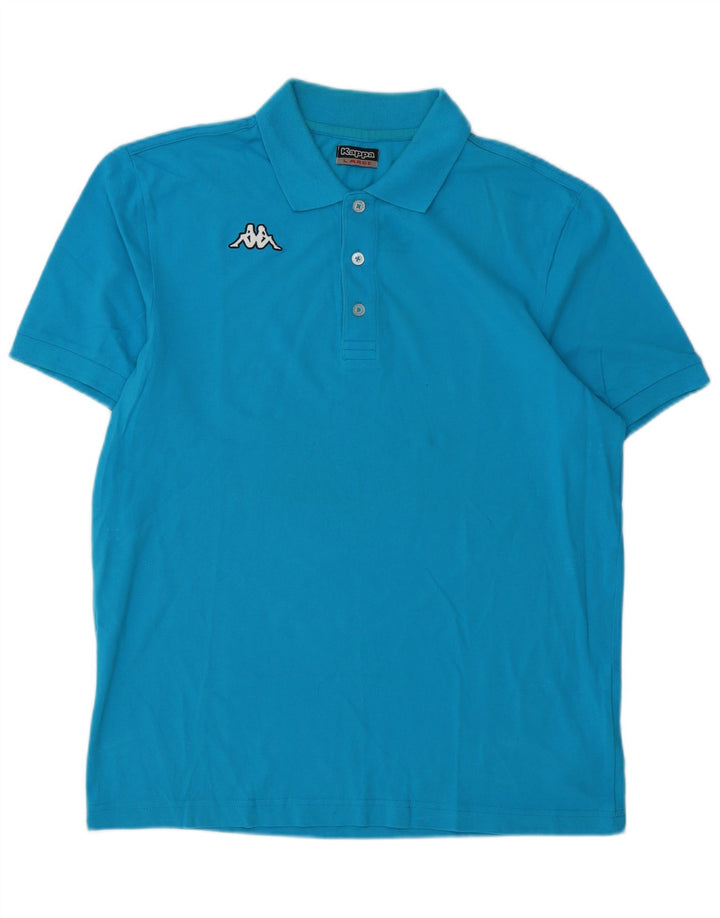 Polo Kappa Uomo Large Blu In Cotone