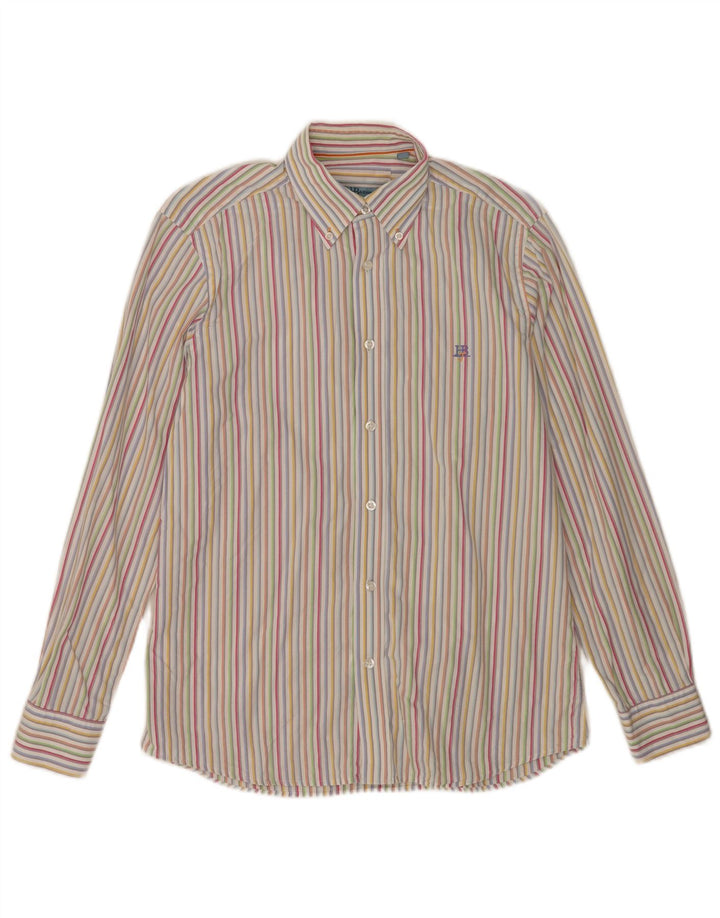 Camicia da uomo Harmont & Blaine in cotone a righe multicolori medie